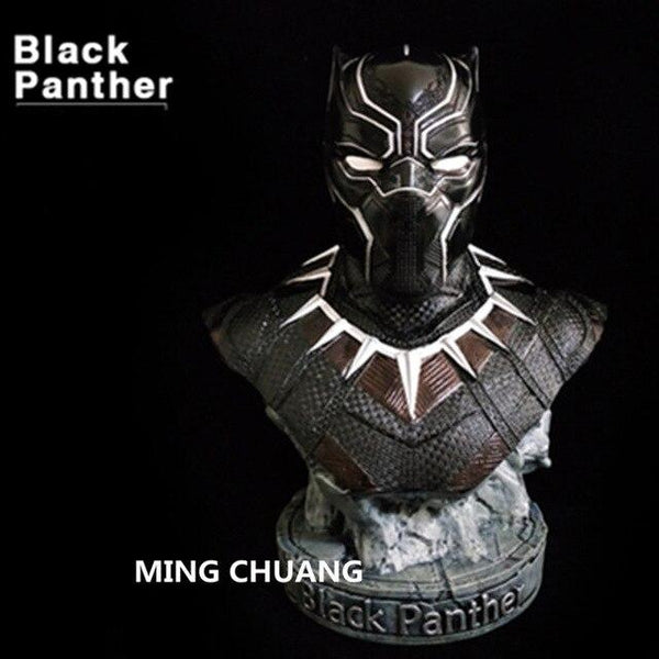 Avengers Infinity War Statue Superhero Bust Black Panther Half-Length Photo Or Portrait 1:2 Action Figure Toy BOX 36CM J536