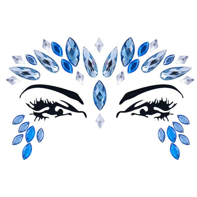 Temporary Tattoo Face Jewelry Gems Rhinestone Decoration Party Makeup Body Shining Festival Tattoos Body Art Stickers glitter