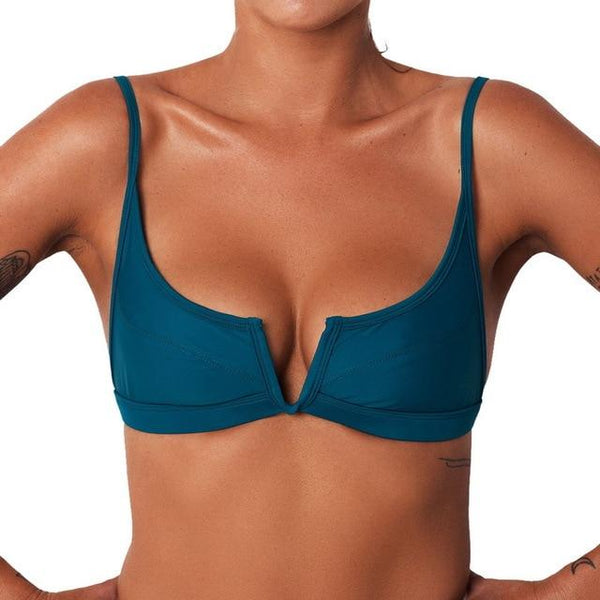 CALOFE 2019 Sumeer New Hot Sexy Women Ladies Push-Up Padded Solid Bikini Top Swimwear Bra Swimsuit Beachwear Bathing