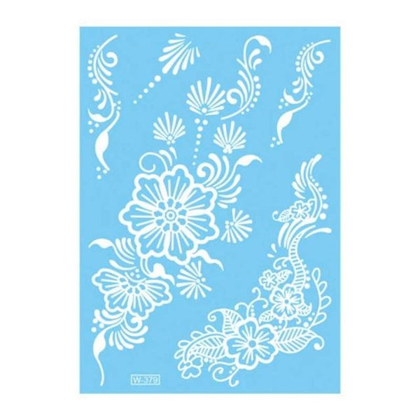 Lace Tattoo Sticker White Lace Necklace Flower Left Temporary Tattoo Sticker Body Art Paint Waterproof For Wedding