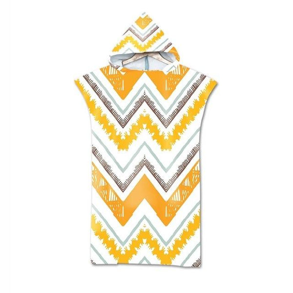 Bohemian Geometric Microfiber Bath Beach Towel with Hooded Robe Poncho for Swimming Beach Surf Man Woman Bathrobe Beachwear