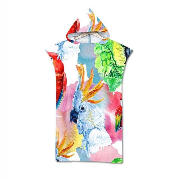 Bohemian Geometric Microfiber Bath Beach Towel with Hooded Robe Poncho for Swimming Beach Surf Man Woman Bathrobe Beachwear