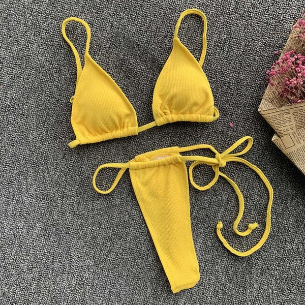 Aartiee Neon bikini 2019 Push up Sexy Brazilian bikini set triangle bathers woman swimwear Micro swimsuit female string biquini