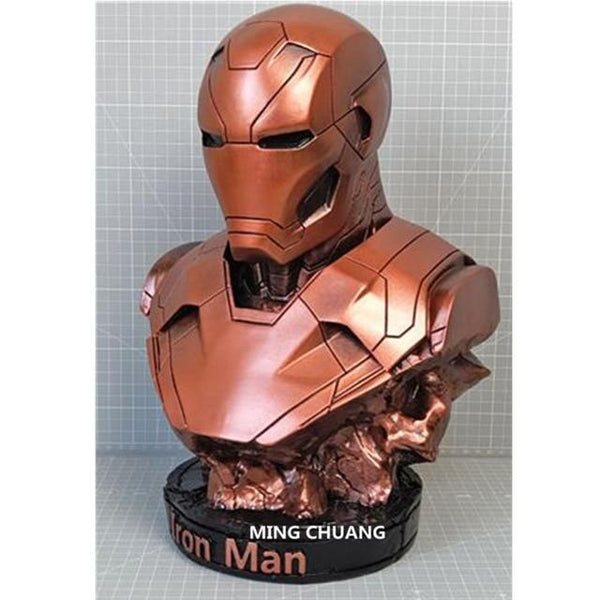 Avengers Infinity War Statue Superhero Bust Iron Man Tony Stark Half-Length Photo Or Portrait GK Action Figure Toy BOX 36CM J533