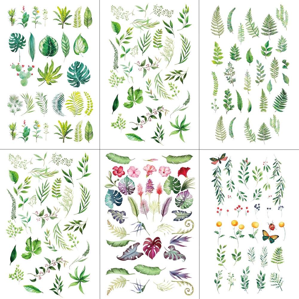 HXMAN Flower Temporary Tattoo Sticker Waterproof Fashion Women Arm Fake Face Body Art 9.8X6cm Kids Adult Hand Tatoo P-034