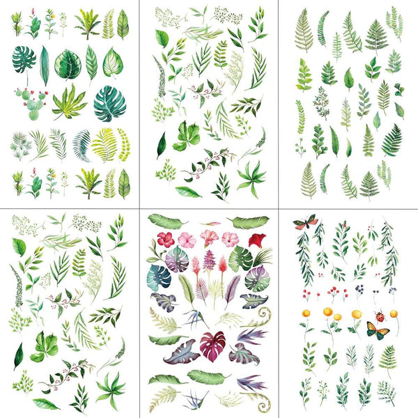 HXMAN Flower Temporary Tattoo Sticker Waterproof Fashion Women Arm Fake Face Body Art 9.8X6cm Kids Adult Hand Tatoo P-034