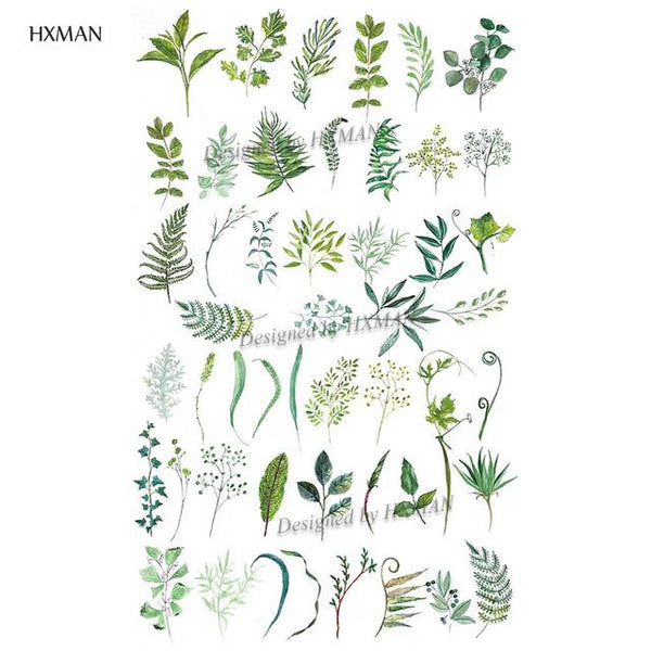 HXMAN Flower Temporary Tattoo Sticker Waterproof Fashion Women Arm Fake Face Body Art 9.8X6cm Kids Adult Hand Tatoo P-034