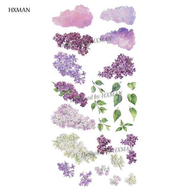 HXMAN Flower Temporary Tattoo Sticker Waterproof Fashion Women Arm Fake Face Body Art 9.8X6cm Kids Adult Hand Tatoo P-034