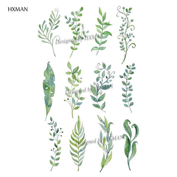 HXMAN Flower Temporary Tattoo Sticker Waterproof Fashion Women Arm Fake Face Body Art 9.8X6cm Kids Adult Hand Tatoo P-034