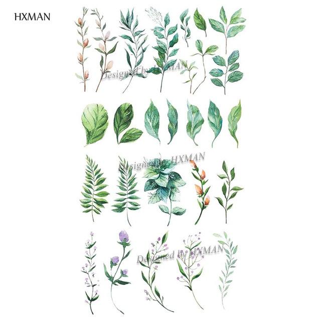 HXMAN Flower Temporary Tattoo Sticker Waterproof Fashion Women Arm Fake Face Body Art 9.8X6cm Kids Adult Hand Tatoo P-034