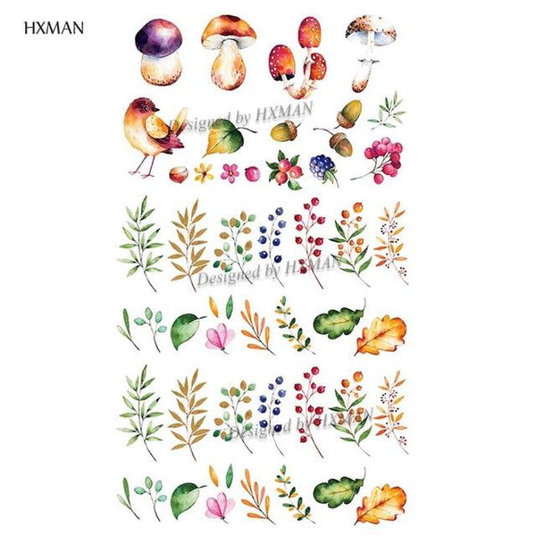 HXMAN Flower Temporary Tattoo Sticker Waterproof Fashion Women Arm Fake Face Body Art 9.8X6cm Kids Adult Hand Tatoo P-034