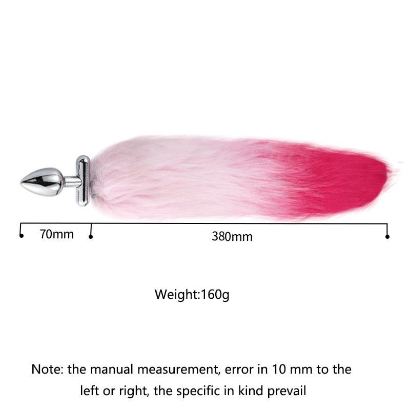 DKZ Metal Feather Fox Tail Anal Plug Erotic Anus Sex Toys For Woman Men Sexy sm products alternative gay sex toys tail plug
