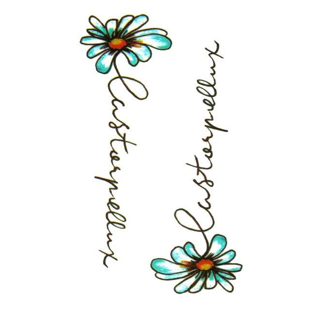 HXMAN Flower Temporary Tattoo Sticker Waterproof Fashion Women Face Fake Body Art  Children Adult Hand Tattoos 10.5X6cm P-101