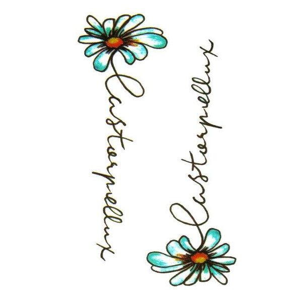 HXMAN Flower Temporary Tattoo Sticker Waterproof Fashion Women Face Fake Body Art  Children Adult Hand Tattoos 10.5X6cm P-101