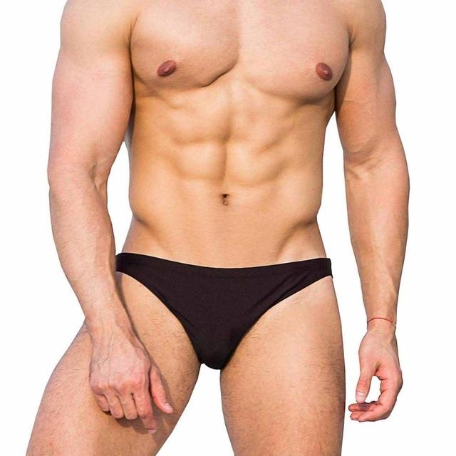 Men's swimming trunks sexy wear pool shorts bikini bathing suit plus size swimwear printed maillot de bain low waist