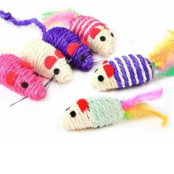 1pc Cat Feather Toy Cat Stick Feather Wand With Bell Cat Teaser Toy Cat Balls Mouse Cage Toys Plastic Artificial Colorful