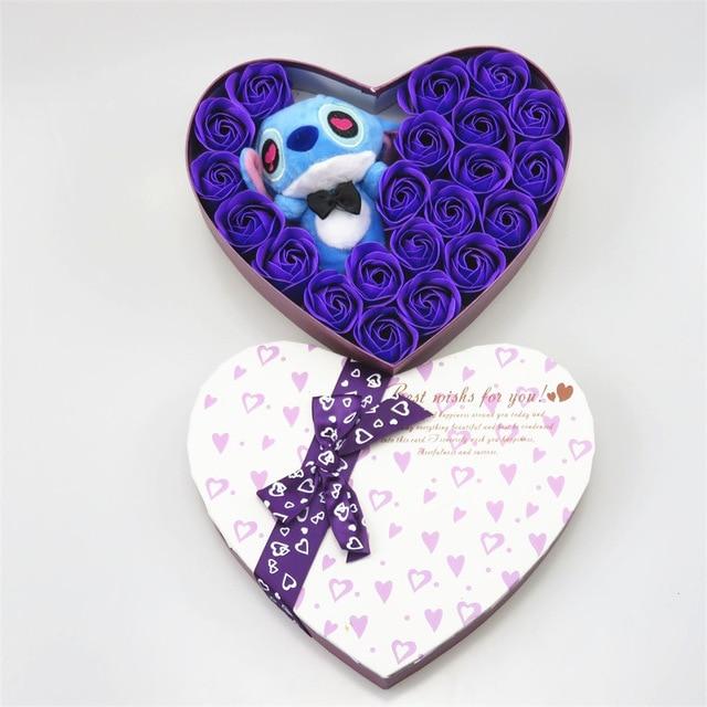 Cartoon stitch sunflower plush toys with Artificial flowers creative bouquet home decoration Valentine's Christmas gifts