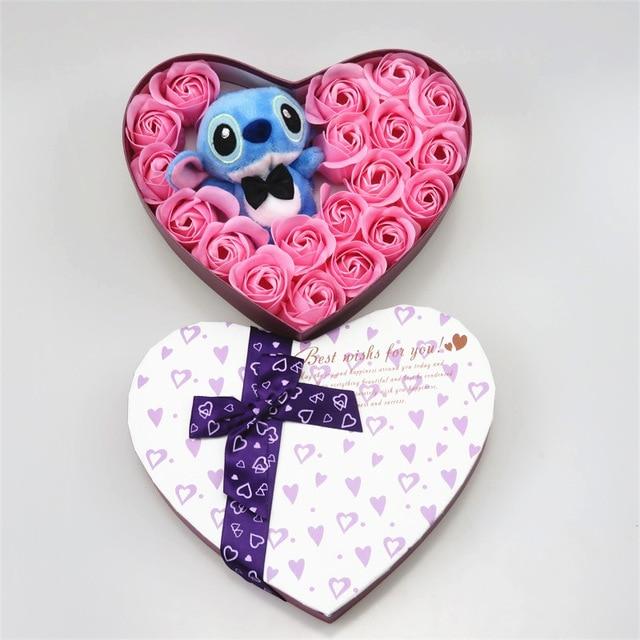 Cartoon stitch sunflower plush toys with Artificial flowers creative bouquet home decoration Valentine's Christmas gifts