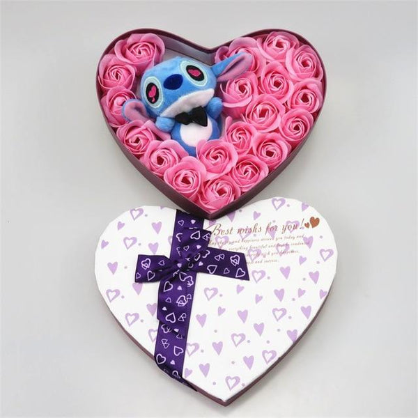 Cartoon stitch sunflower plush toys with Artificial flowers creative bouquet home decoration Valentine's Christmas gifts