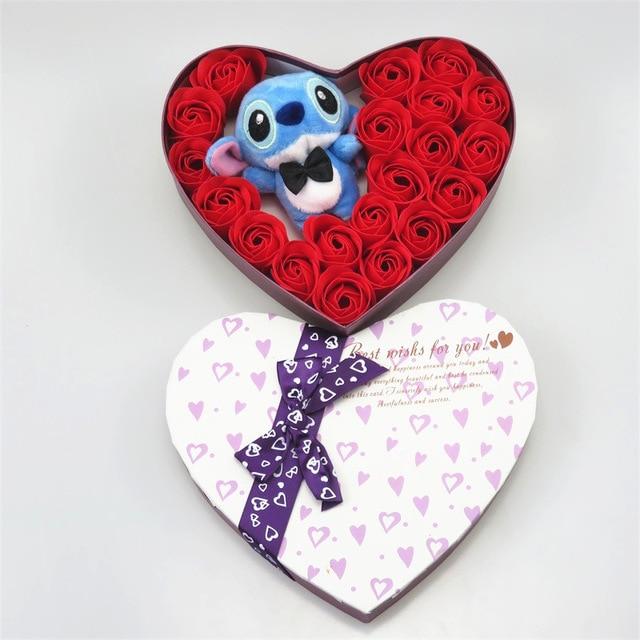 Cartoon stitch sunflower plush toys with Artificial flowers creative bouquet home decoration Valentine's Christmas gifts