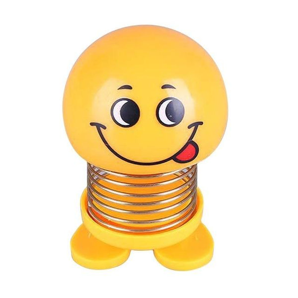 Shaking Head Doll Innovative Spring People Bouncing Ornaments Funny Expression Pack Car Decoration