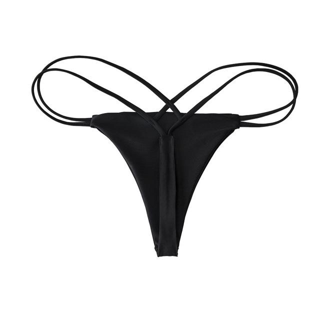 Brazilian Bikini String Taille Basse Women Thongs and G Strings Sexy Swimwear Women Thong Bikini Swimsuits Beach Swim Bottoms