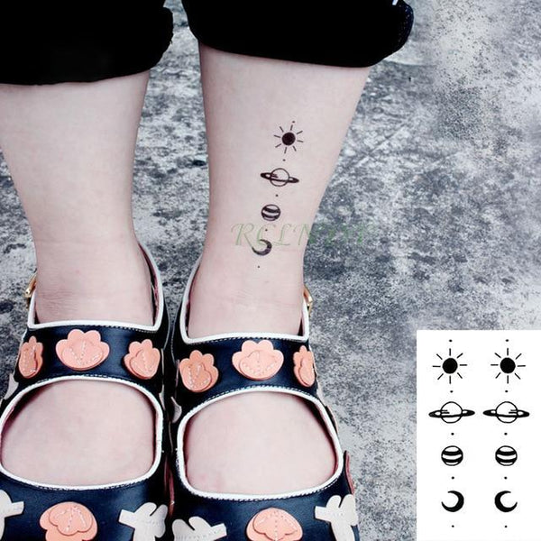 Waterproof Temporary Tattoo Stickers Cross Tribal Totem Fake Tatto Flash Tatoo Tatouage Neck Hand Back Foot for Girl Women Men