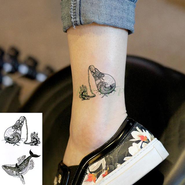 Waterproof Temporary Tattoo Stickers Cross Tribal Totem Fake Tatto Flash Tatoo Tatouage Neck Hand Back Foot for Girl Women Men