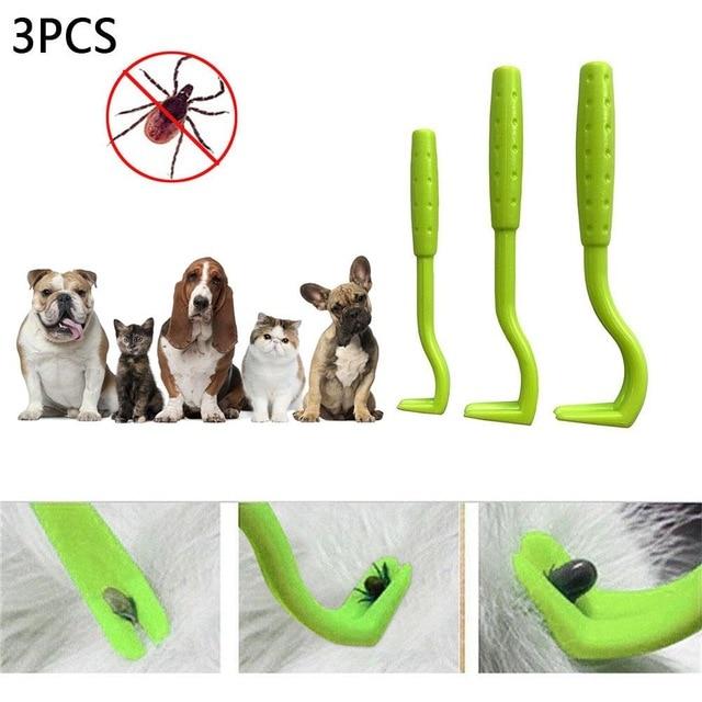 3Pcs/Set Tick Removal Hook Tool Portable Cat Dog Supplies Tick Twister Picker Flea Removal Tool Pet Comb Dog Accessories 20E