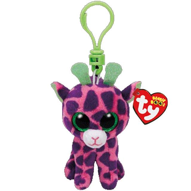 Ty Boos Big Eyes Plush Keychain Toy Doll Fox Owl Dog Unicorn Penguin Giraffe Leopard Monkey Dragon 4" 10cm