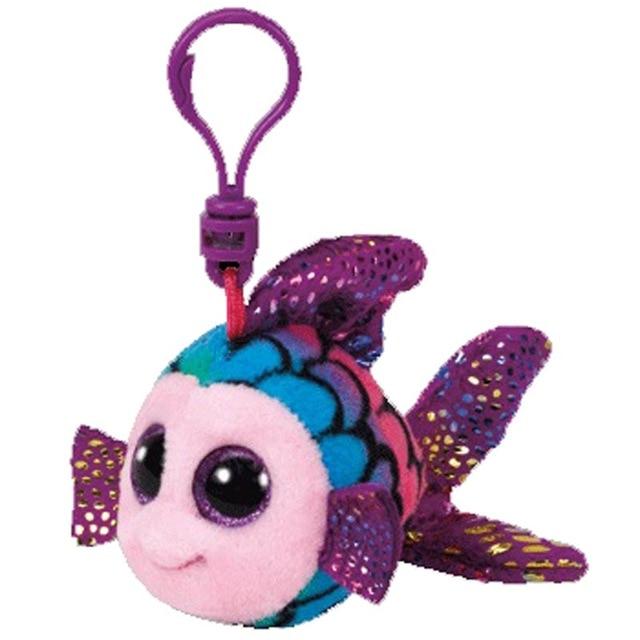 Ty Boos Big Eyes Plush Keychain Toy Doll Fox Owl Dog Unicorn Penguin Giraffe Leopard Monkey Dragon 4" 10cm