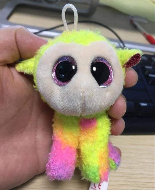 Ty Boos Big Eyes Plush Keychain Toy Doll Fox Owl Dog Unicorn Penguin Giraffe Leopard Monkey Dragon 4" 10cm
