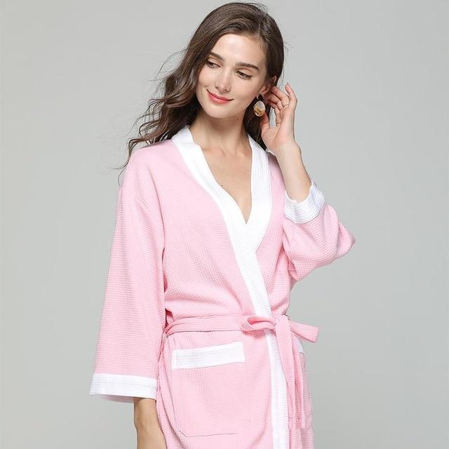 Men Casual Solid 2019 Spring Autumn New Robe Sleepwear Lovers Bathrobe Women Kimono Gown Loose Intimate Lingerie Robes