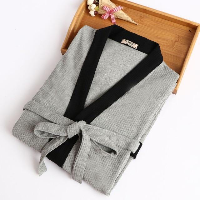 Men Casual Solid 2019 Spring Autumn New Robe Sleepwear Lovers Bathrobe Women Kimono Gown Loose Intimate Lingerie Robes