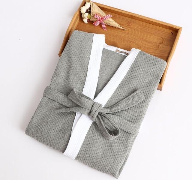 Men Casual Solid 2019 Spring Autumn New Robe Sleepwear Lovers Bathrobe Women Kimono Gown Loose Intimate Lingerie Robes