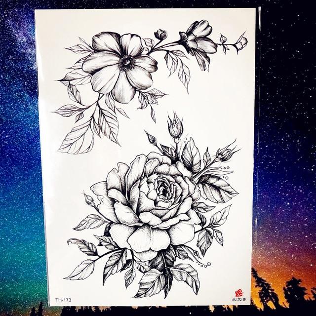 Peace Gigeon DreamCatcher Henna Mandala Flower Bird Totem Temporary Tattoo Sticker Feather Waterproof Tattoo Body Art Fake Tatoo