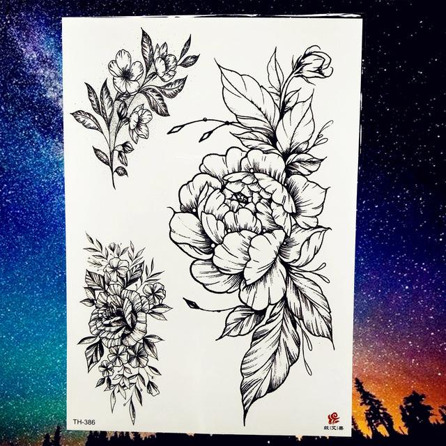 Peace Gigeon DreamCatcher Henna Mandala Flower Bird Totem Temporary Tattoo Sticker Feather Waterproof Tattoo Body Art Fake Tatoo