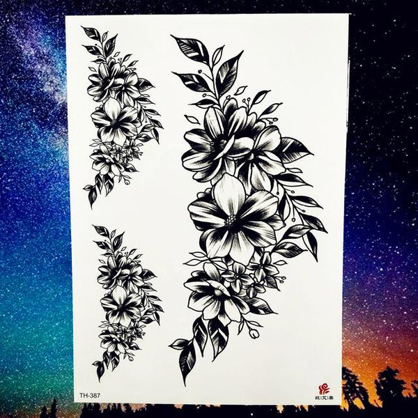 Peace Gigeon DreamCatcher Henna Mandala Flower Bird Totem Temporary Tattoo Sticker Feather Waterproof Tattoo Body Art Fake Tatoo