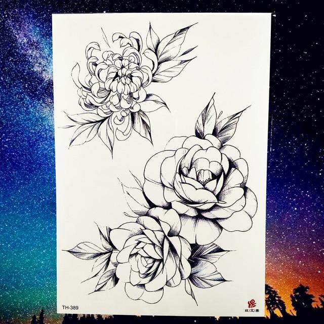 Peace Gigeon DreamCatcher Henna Mandala Flower Bird Totem Temporary Tattoo Sticker Feather Waterproof Tattoo Body Art Fake Tatoo