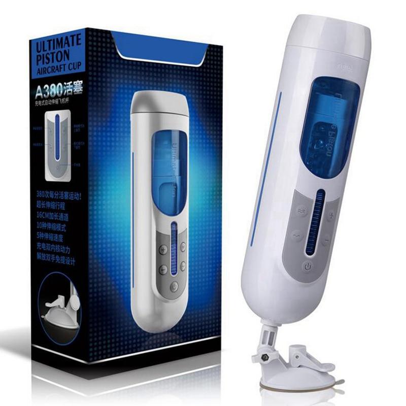 Leten Portable TPE Automatic Male Masturbator Hands Free Piston Vibrator Masturbation Cup Vagina Cunt Sex Toys for Adults Men