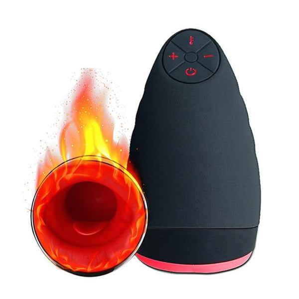 gelugee Male Masturbator Vibrator for Men Massage Heating Oral Sex Cup Suck Silicone Sex Toys for Men Penis Training