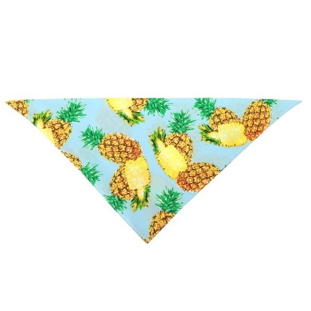 Pet Dog Cat Bandana Bib Pineapple Printed Neck Scarf Adjustable Dog Triangular Bandage Bibs Pet Accessories