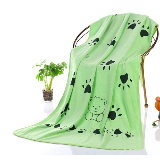 Dog Bath Towel Soft Water-absorption Hair Drying Towel 140x70CM Pet Supplies LXY9