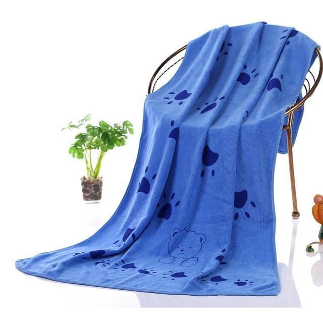 Dog Bath Towel Soft Water-absorption Hair Drying Towel 140x70CM Pet Supplies LXY9