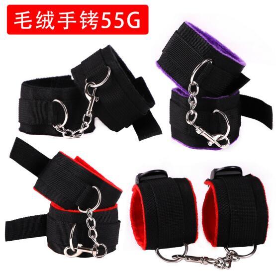 Sex Accessories for Adults Bondage Restraints Sexy Nylon Plush Handcuff Ankle Cuff Sex Toys for Couples BDSM Bondage