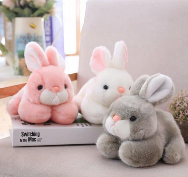 15CM/20CM Kawaii Cute Pink Rabbit Animals Rabbits Stuffed Plush Toys For Baby Girls Birthday Gifts