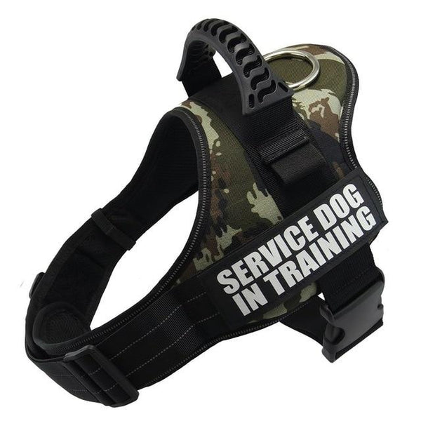 Pet Dog Harness K9 Reflective Rope Nylon Handle Adjustable Anti-collision Vest Harness for Small Medium Large DogS Camouflage