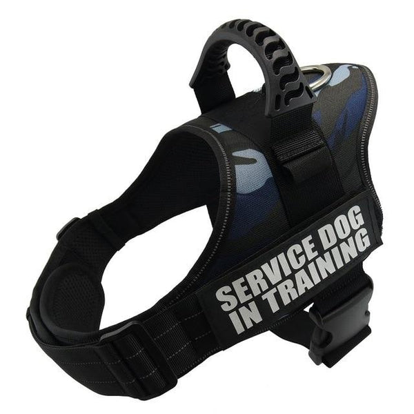 Pet Dog Harness K9 Reflective Rope Nylon Handle Adjustable Anti-collision Vest Harness for Small Medium Large DogS Camouflage
