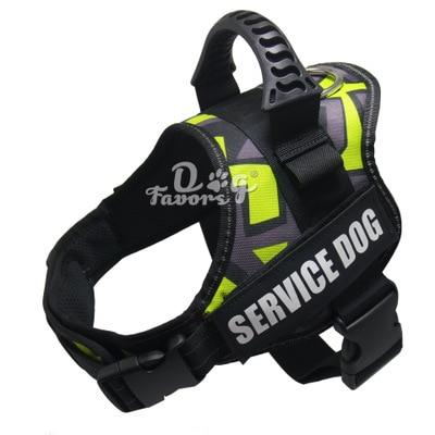 Pet Dog Harness K9 Reflective Rope Nylon Handle Adjustable Anti-collision Vest Harness for Small Medium Large DogS Camouflage