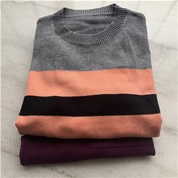 MVGIRLRU stylish sweater suits knitted Woman set multicolor striped pullovers & pant 2 piece sets womens tracksuit